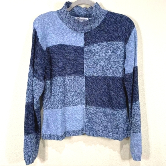 PATCHWORK Woman's Sweater Size Large Ramie Cotton - Picture 5 of 6